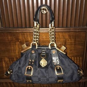 Versace Medusa jacquard shoulder bag.